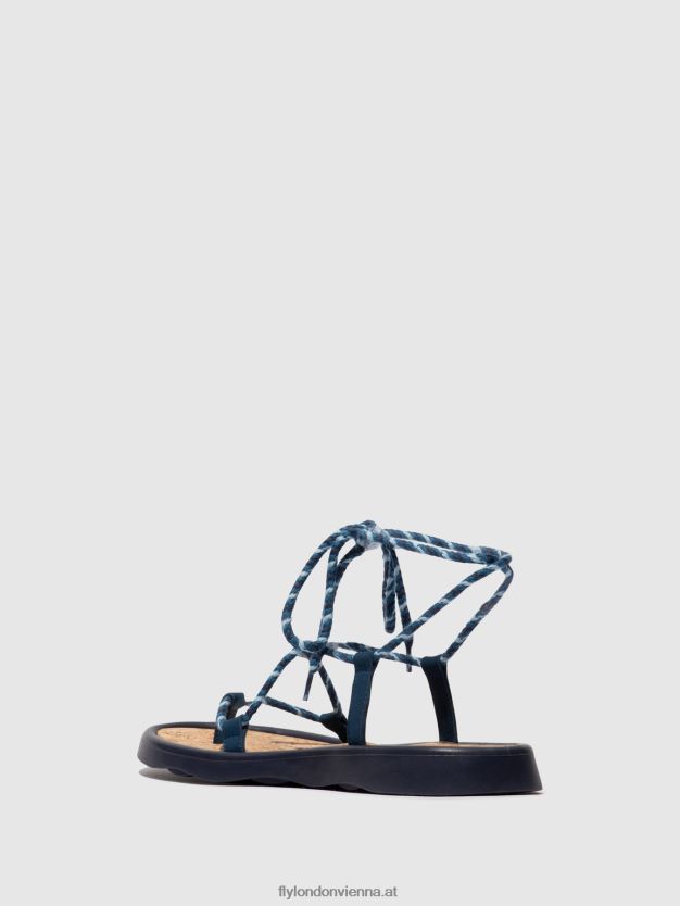 Schnürsandalen tace874 Frauen Fly London ZV2XXB551 Blau