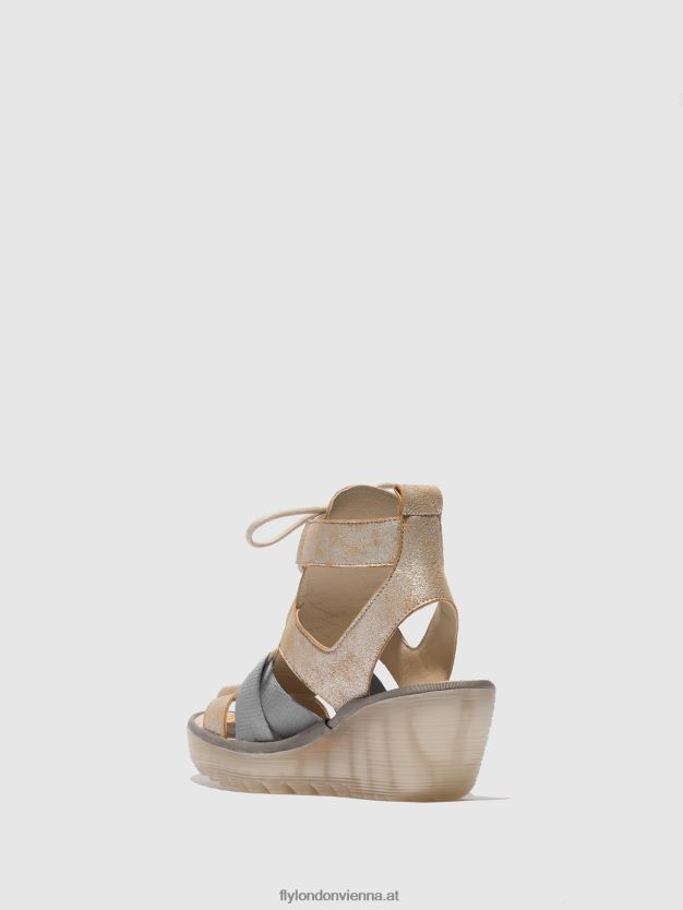 Schnürsandalen yaca413 Frauen Fly London ZV2XXB471 Perle