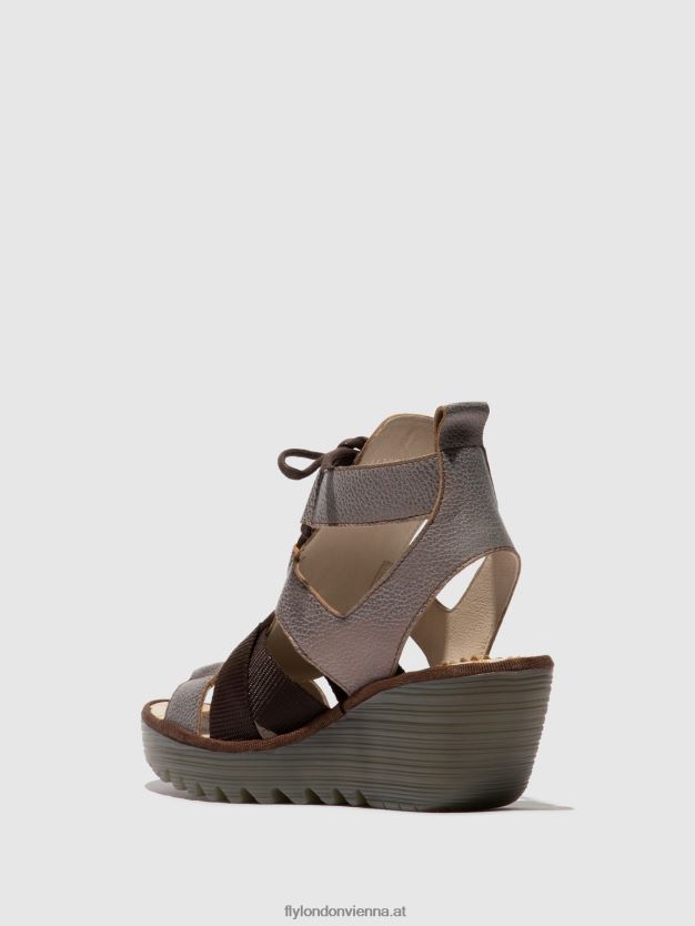 Schnürsandalen yaca413 Frauen Fly London ZV2XXB472 Bronze