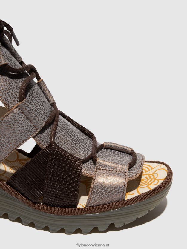 Schnürsandalen yaca413 Frauen Fly London ZV2XXB472 Bronze