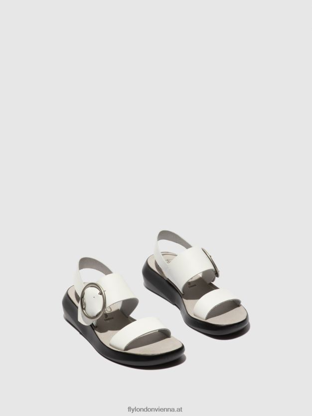 Schnallensandalen bani739 Frauen Fly London ZV2XXB604 Brooklyn Offwhite