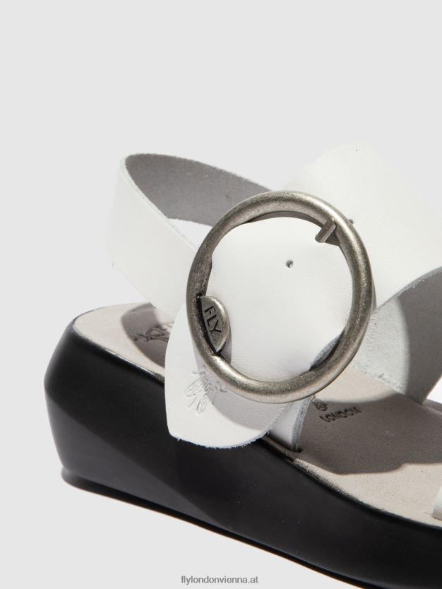 Schnallensandalen bani739 Frauen Fly London ZV2XXB604 Brooklyn Offwhite