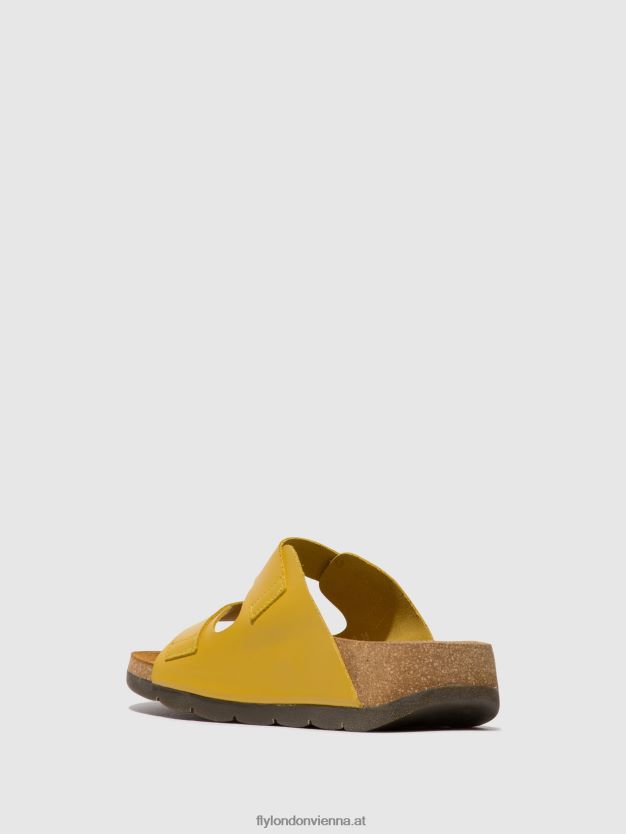 Schnallensandalen caja721 Frauen Fly London ZV2XXB501 Senf