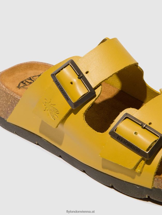 Schnallensandalen caja721 Frauen Fly London ZV2XXB501 Senf
