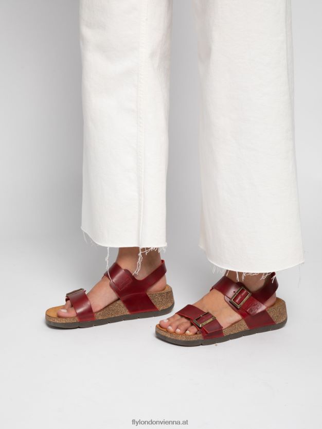 Schnallensandalen ceke722 Frauen Fly London ZV2XXB606 Zaum rot