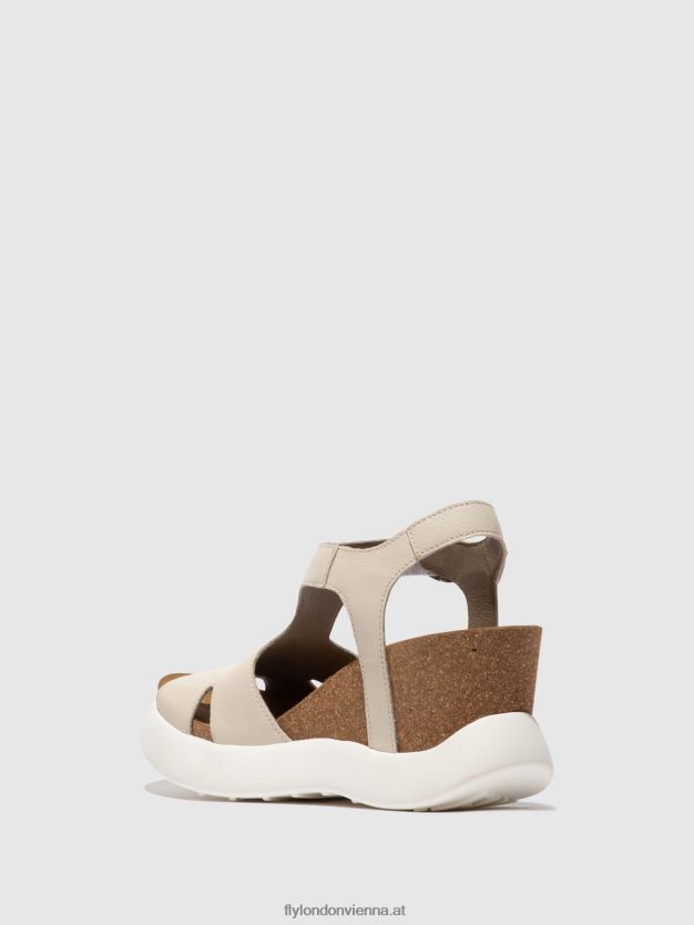 Schnallensandalen gova962 Frauen Fly London ZV2XXB494 nicht-gerade weiss