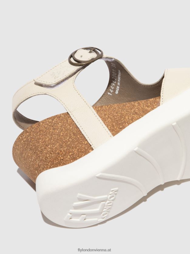 Schnallensandalen gova962 Frauen Fly London ZV2XXB494 nicht-gerade weiss