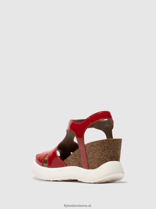 Schnallensandalen gova962 Frauen Fly London ZV2XXB495 Rot