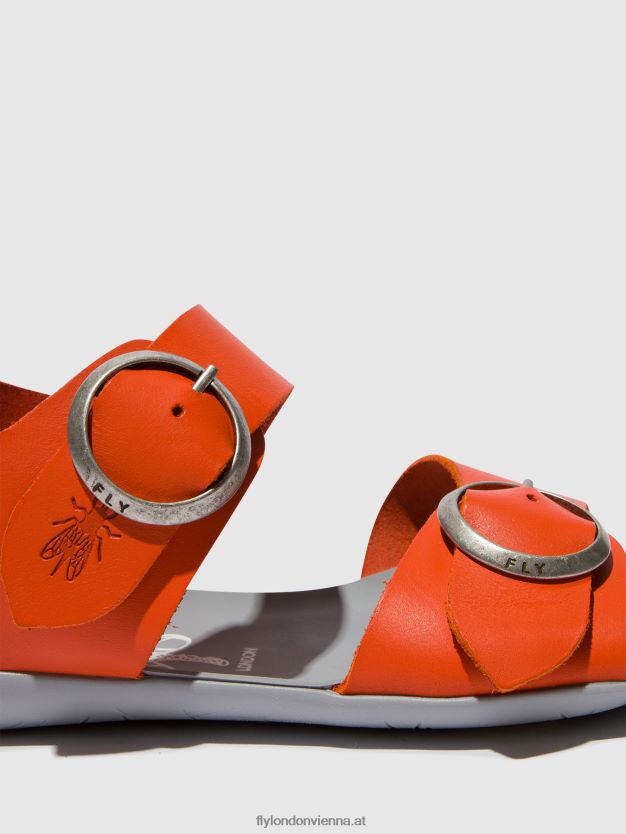 Schnallensandalen masa757 Frauen Fly London ZV2XXB563 Koralle