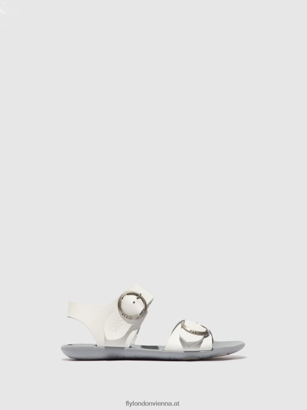 Schnallensandalen masa757 Frauen Fly London ZV2XXB596 Zaumzeug weiß