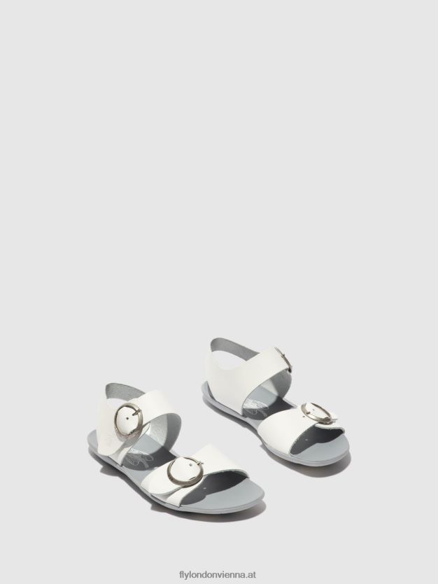Schnallensandalen masa757 Frauen Fly London ZV2XXB596 Zaumzeug weiß