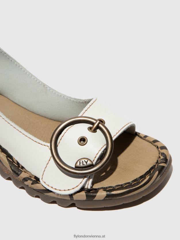 Schnallensandalen tram723 Frauen Fly London ZV2XXB614 nicht-gerade weiss