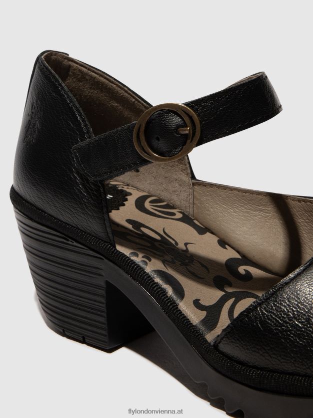 Schnallensandalen wifo440 Frauen Fly London ZV2XXB493 Schwarz