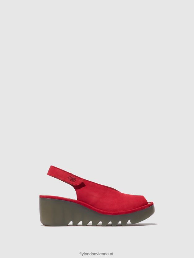 Slingback-Sandalen baye386 Frauen Fly London ZV2XXB580 Lippenstift rot