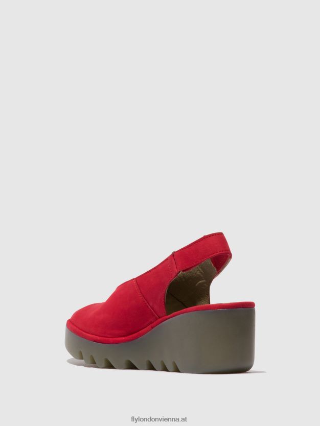 Slingback-Sandalen baye386 Frauen Fly London ZV2XXB580 Lippenstift rot