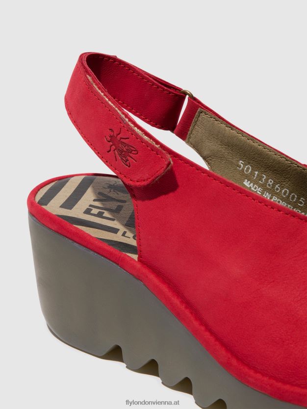 Slingback-Sandalen baye386 Frauen Fly London ZV2XXB580 Lippenstift rot