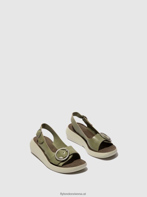Slingback-Sandalen berk754 Frauen Fly London ZV2XXB586 SMOG