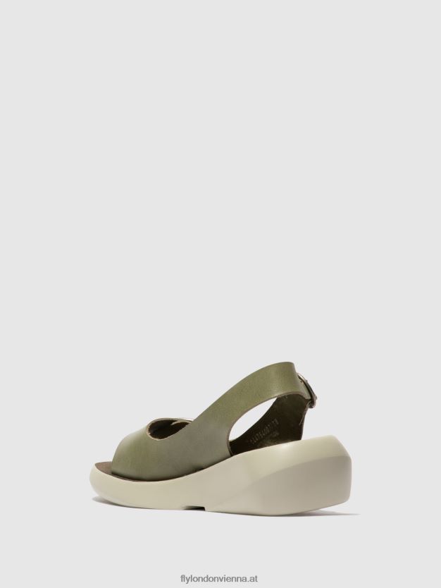 Slingback-Sandalen berk754 Frauen Fly London ZV2XXB586 SMOG