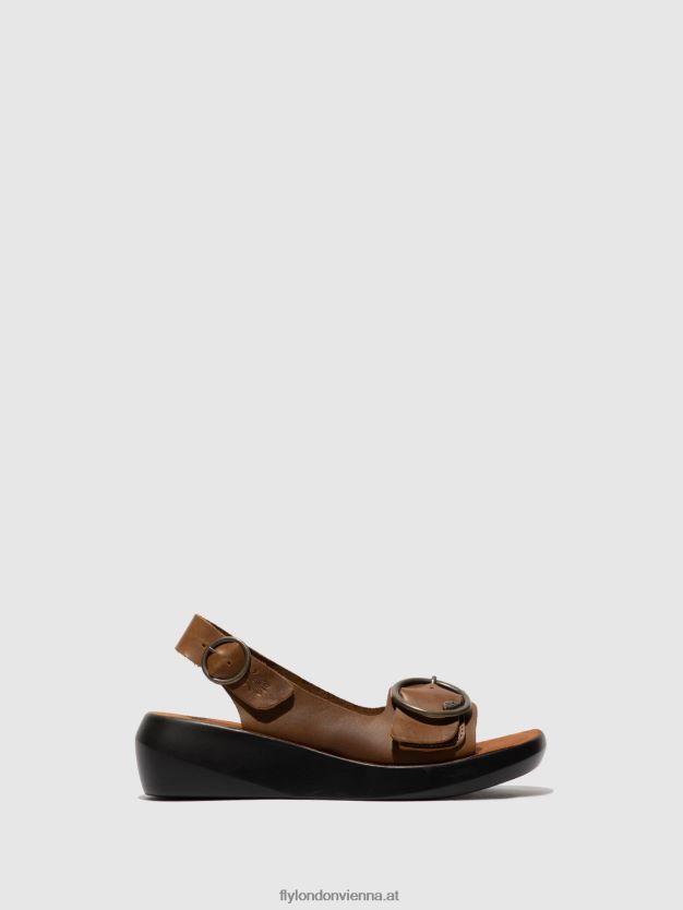 Slingback-Sandalen berk754 Frauen Fly London ZV2XXB602 Zaumkamel