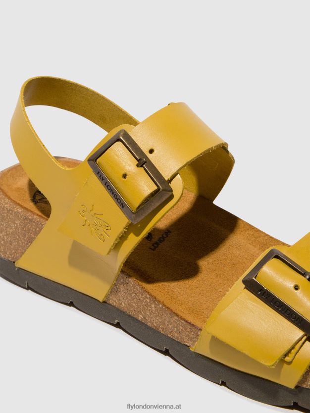 Slingback-Sandalen ceke722 Frauen Fly London ZV2XXB461 Senf