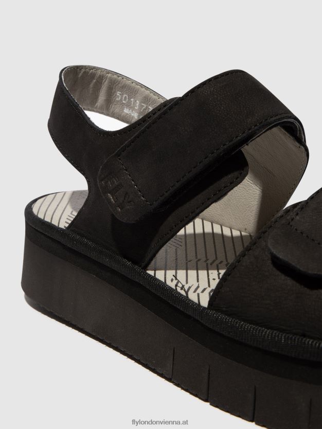 Slingback-Sandalen cori377 Frauen Fly London ZV2XXB579 Schwarz