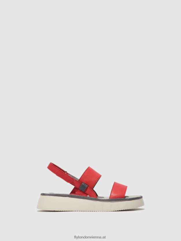 Slingback-Sandalen cura318 Frauen Fly London ZV2XXB462 Himbeere