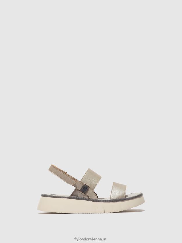 Slingback-Sandalen cura318 Frauen Fly London ZV2XXB463 Silber