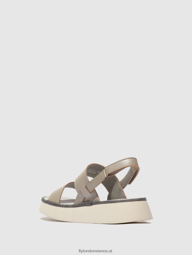 Slingback-Sandalen cura318 Frauen Fly London ZV2XXB463 Silber