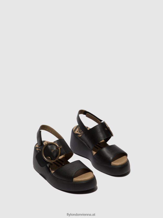 Slingback-Sandalen digo939 Frauen Fly London ZV2XXB464 Schwarz