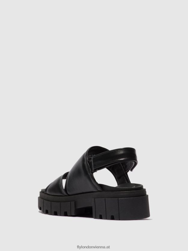 Slingback-Sandalen jira865 Frauen Fly London ZV2XXB542 Schwarz