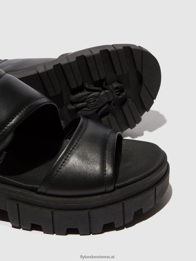 Slingback-Sandalen jira865 Frauen Fly London ZV2XXB542 Schwarz