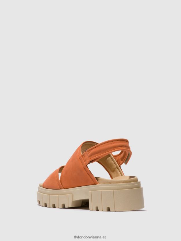 Slingback-Sandalen jira865 Frauen Fly London ZV2XXB543 Pfirsich