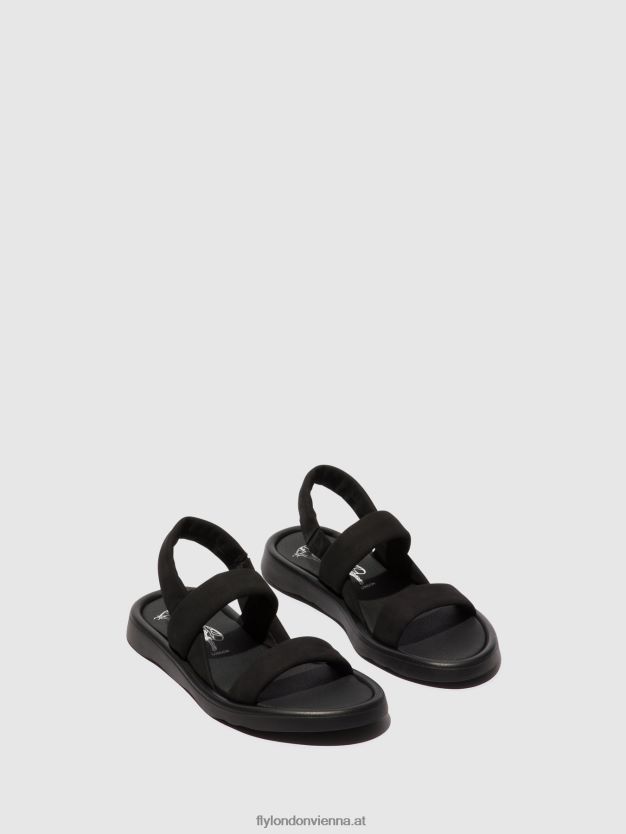 Slingback-Sandalen tera873 Frauen Fly London ZV2XXB538 Schwarz