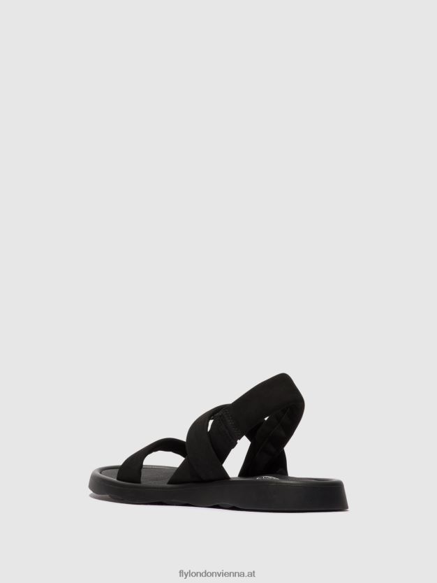 Slingback-Sandalen tera873 Frauen Fly London ZV2XXB538 Schwarz