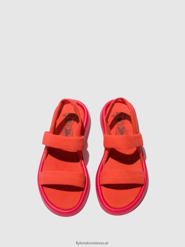 Slingback-Sandalen tera873 Frauen Fly London ZV2XXB540 Teufelsrot