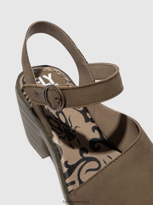 Slingback-Sandalen wely439 Frauen Fly London ZV2XXB443 khaki