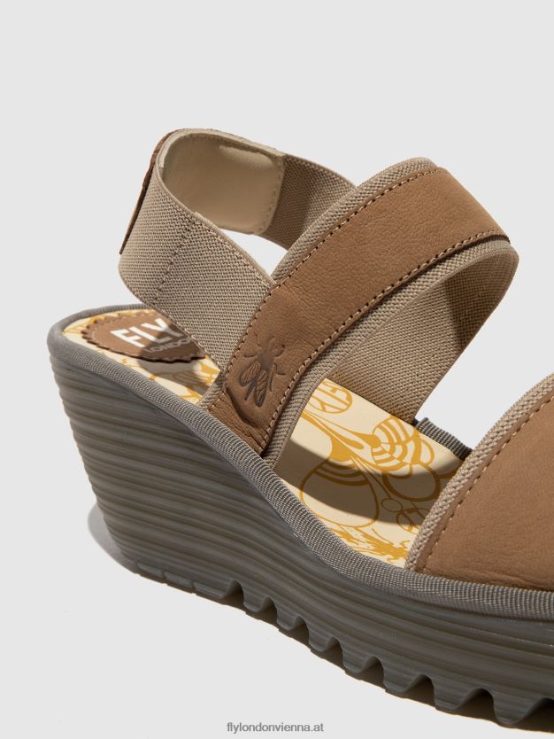 Slingback-Sandalen yaco416 Frauen Fly London ZV2XXB431 Sand