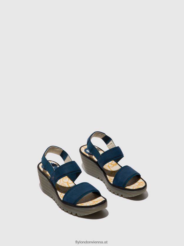 Slingback-Sandalen yaco416 Frauen Fly London ZV2XXB438 Blau