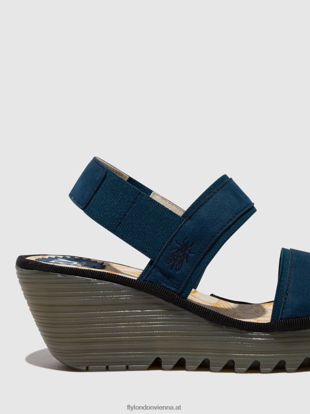 Slingback-Sandalen yaco416 Frauen Fly London ZV2XXB438 Blau