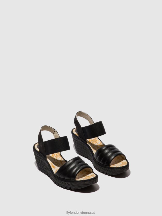 Slingback-Sandalen yiko414 Frauen Fly London ZV2XXB432 Schwarz