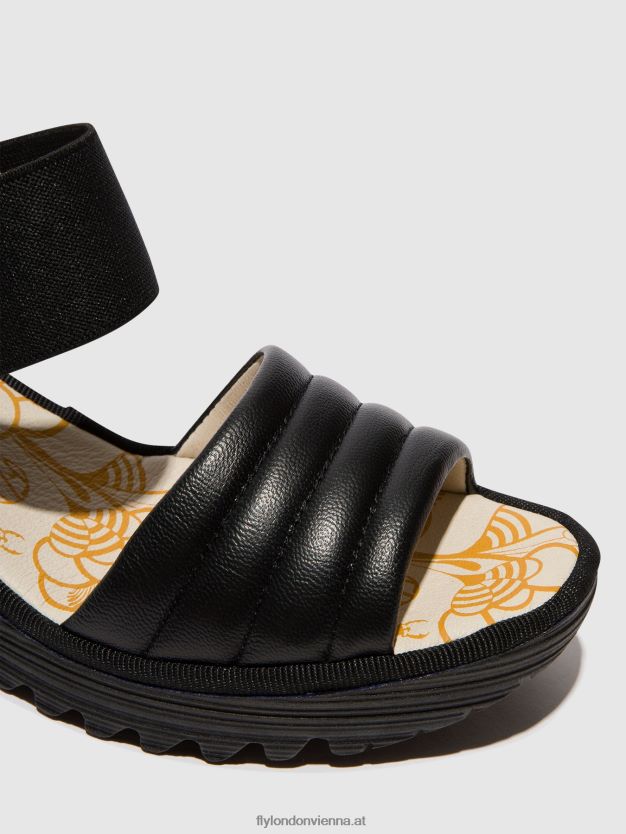 Slingback-Sandalen yiko414 Frauen Fly London ZV2XXB432 Schwarz