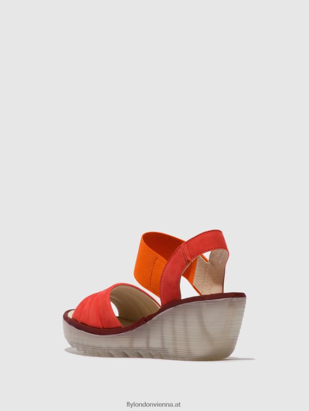 Slingback-Sandalen yiko414 Frauen Fly London ZV2XXB434 Teufelsrot