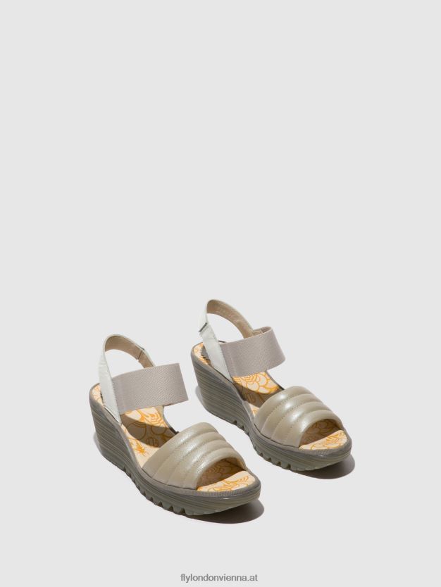 Slingback-Sandalen yiko414 Frauen Fly London ZV2XXB435 silber/offwhite
