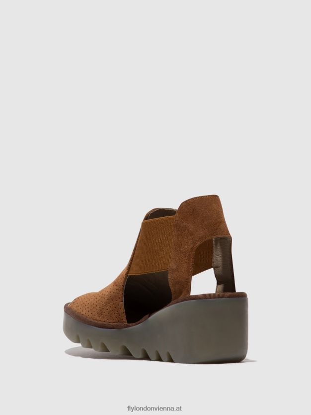 elastische Sandalen biga412 Frauen Fly London ZV2XXB479 Cognac