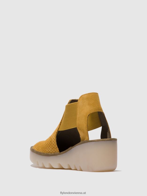 elastische Sandalen biga412 Frauen Fly London ZV2XXB481 Honig