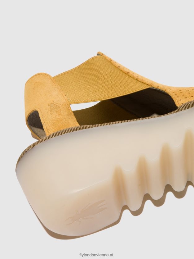 elastische Sandalen biga412 Frauen Fly London ZV2XXB481 Honig