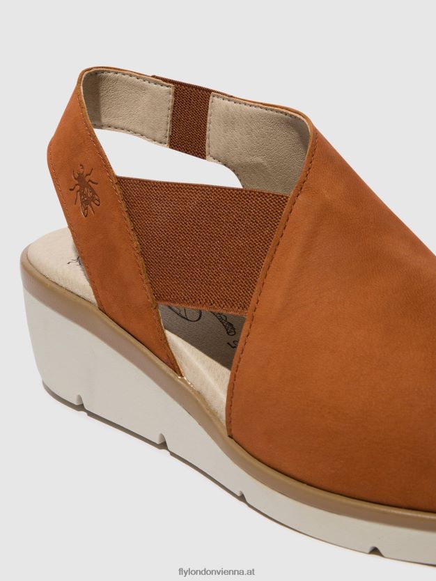 elastische Sandalen nily940 Frauen Fly London ZV2XXB475 bräunen