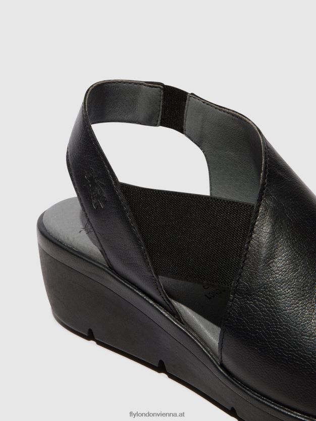 elastische Sandalen nily940 Frauen Fly London ZV2XXB482 Schwarz