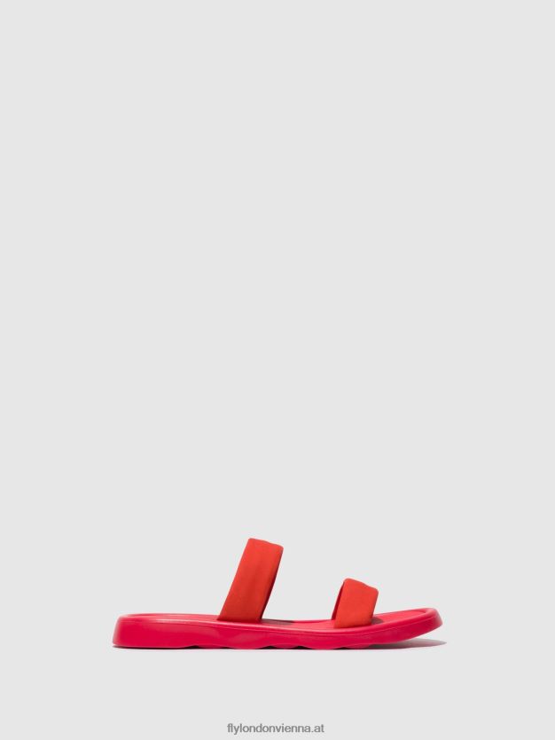 flache Sandalen taja872 Frauen Fly London ZV2XXB555 Teufelsrot