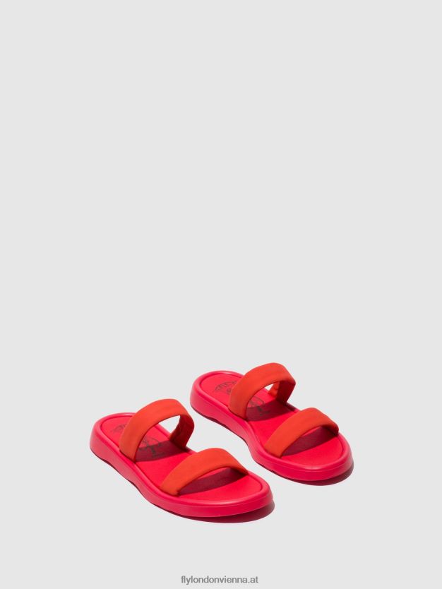flache Sandalen taja872 Frauen Fly London ZV2XXB555 Teufelsrot
